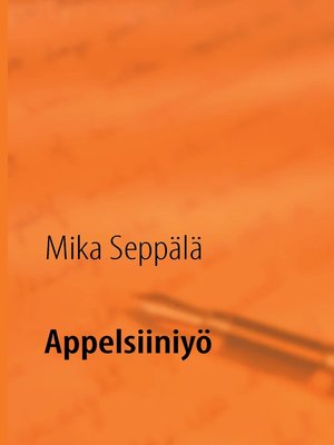 cover image of Appelsiiniyö